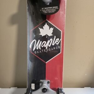 Maple Skateboards Red and Black Kids Skateboard